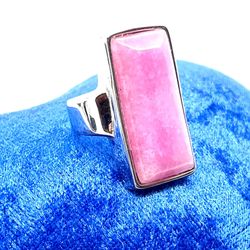 Silver Pink Ring Sz 6