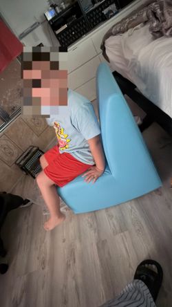 Blue kids rocker sofa