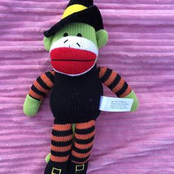 Halloween Witch Sock Monkey 13.5" PLUSH Toys R Us 2012