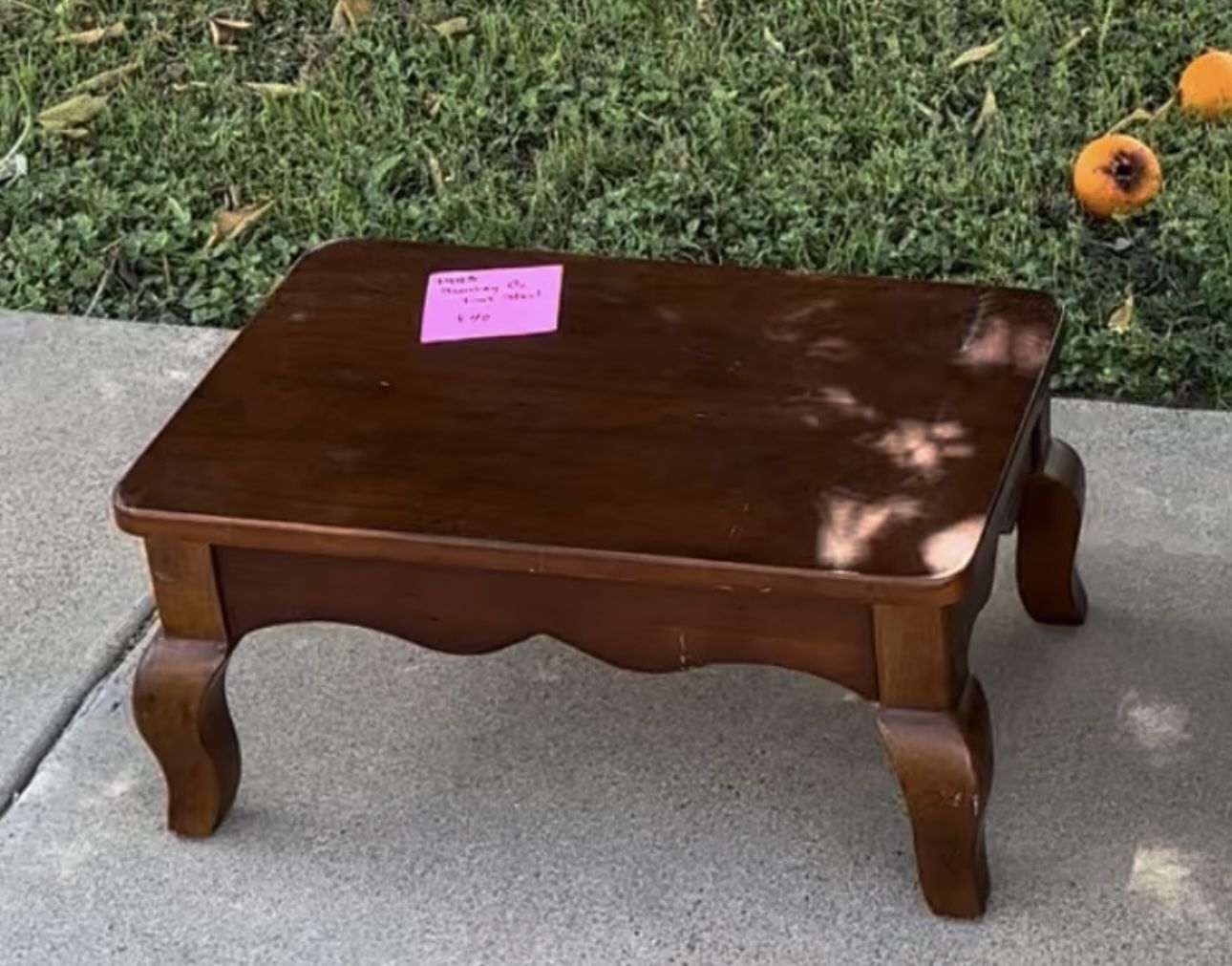 Vintage 1993 Bombay Company Wood Bedside Step Stool