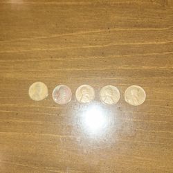 4-1919 & 1-1917 Wheat Pennies!