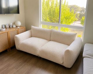 Designer Bouclè Two Seat Couch