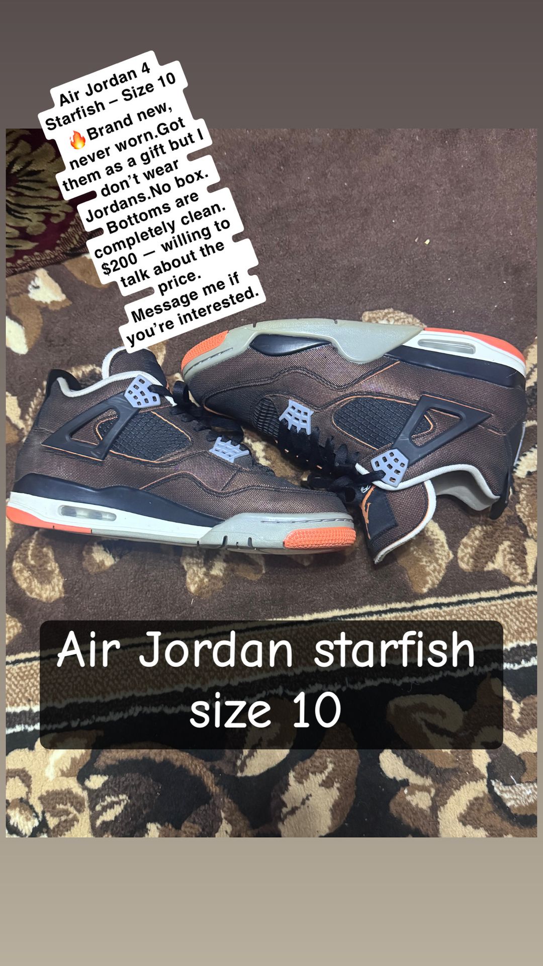 Air Jordan starfish size 10