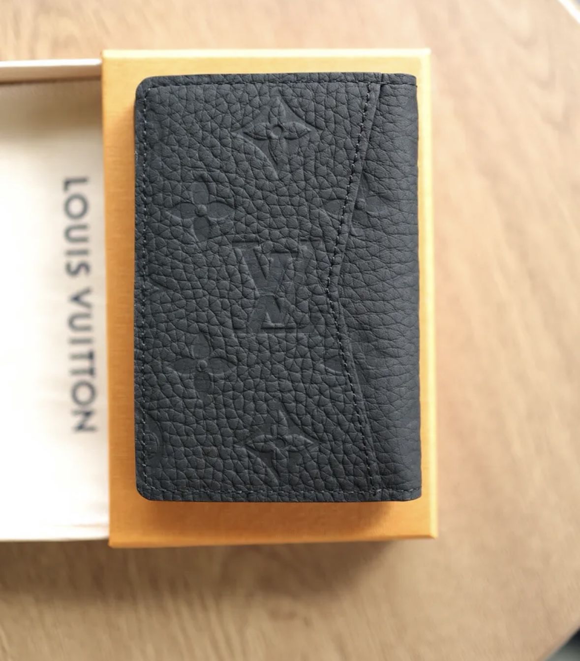 Louis Vuitton Taurillon Leather Pocket Organizer - Orange Wallets