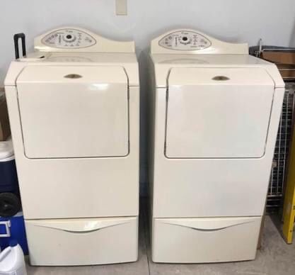 Maytag Neptune Washer And Gas Dryer With Pedestal , Dryer Need New Value Easy Fix Cost $45 The Value