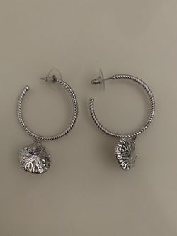 Sand Dollar hoop earrings