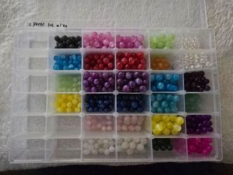 Round Craft Beads Multicolor Organizer Set