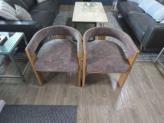 Pair of Barrel Back Accent Chairs