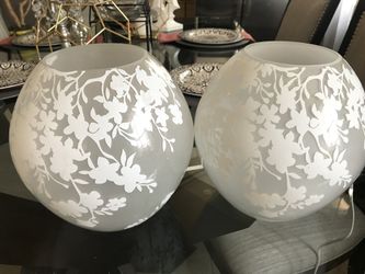 Two bowl lamps