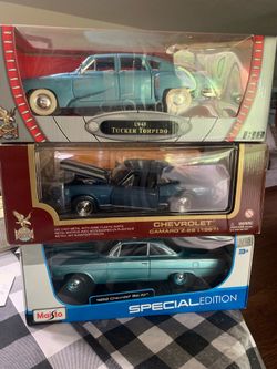 1:18 Scale Die Cast 67 Camaro-62 Bel-air 48 Tucker