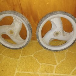 Pair Of Larger Rear Lawnmower Wheels 
