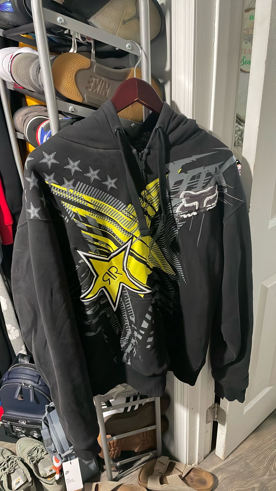 fox racing sasquatch rare fur zip up hoodie