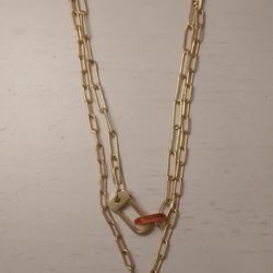 Double Strand Paperclip Necklace