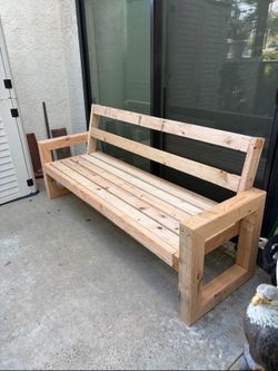 Modern Outdoor Bench- 3 Seater Patio Couch