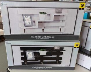 Wall Shelf with Hooks ($5 EACH)