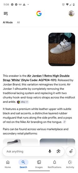 Air Jordan 1 Retro High Double Strap White