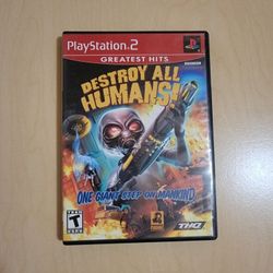 PS2 Destroy All Humans! Greatest Hits Edition W/Booklet