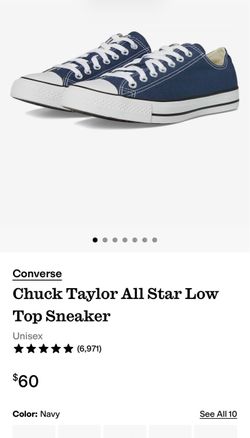 Converse Chuck Taylor All Star Low Top Sneaker (size 8, navy)