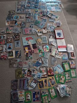 Large mix sports cards collection old new eli manning jsy piece