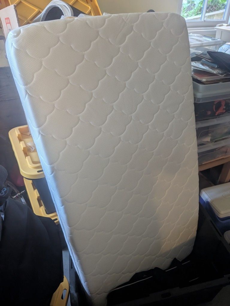 White Newton Baby Crib Mattress and Toddler Bed
