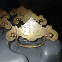 Antique Solid Brass Drawer Pull