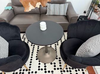 Black accent chairs (set of 2)