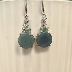 Natural Guatemala Jadeite Earrings