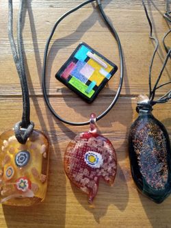 Glass Pendant Necklace
