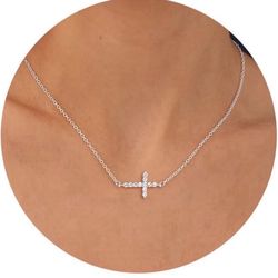 Horizontal Cross Necklace