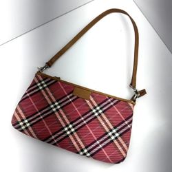 Vintage Burberry Blue Label Pink Nova Check Shoulder Bag! (CMP125760)