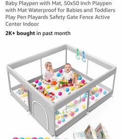 Baby playpen with Mat 50x50inch