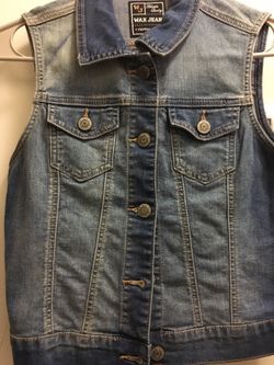 Cute Denim  Blue Vest Sleeveless 