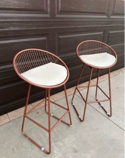 Kirpi Rose Gold Bar Stools set of two