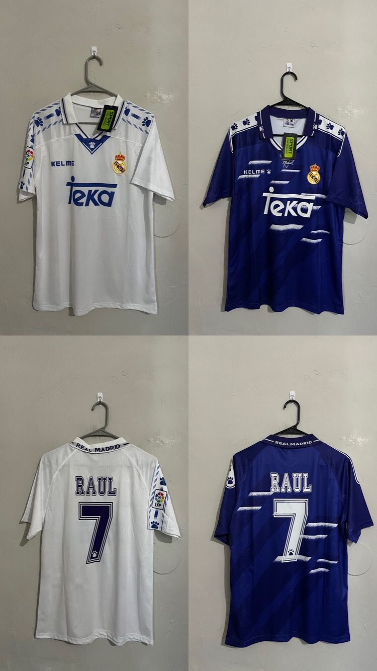 Real Madrid 1995-97 Home Away Raul Jersey (medium Large XL)