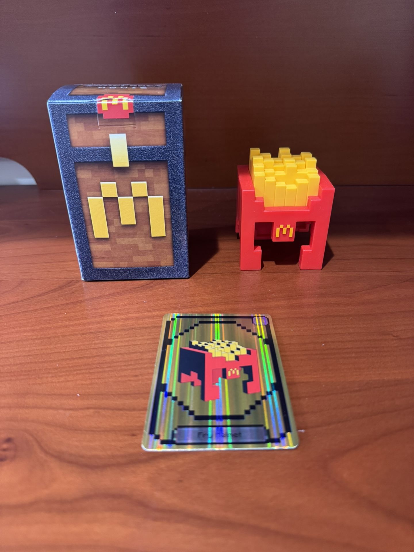 2025 McDonald's Minecraft Adult Happy Meal FRY HELMET w/Unused Code Card