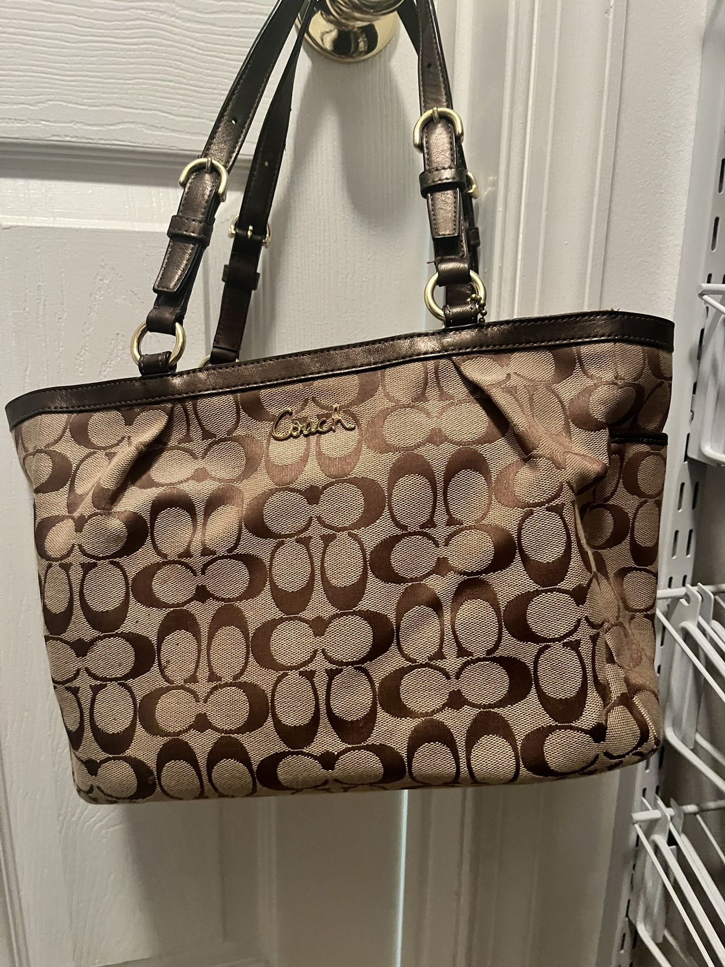 Coach Brown Shoulder Tote Bag