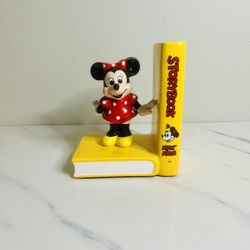 Walt Disney Minnie Mouse Yellow Storybook Figurine Ceramic Bookend 