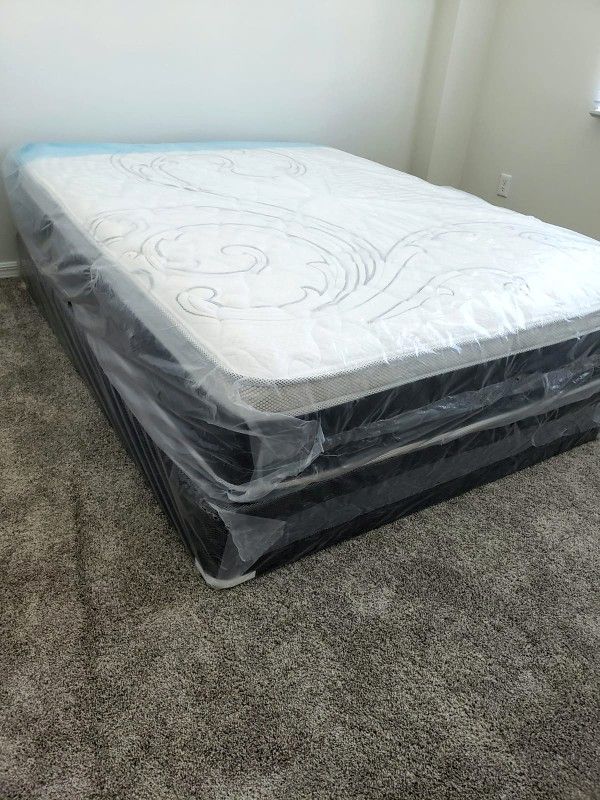 NEW QUEEN PILLOW TOP MATTRESS. Bed frame is not available. Take it home same day π