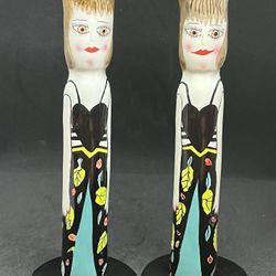 NEW 10.5” Vase Candlestick Holders Ganz Bella Casa Sara’s Sarong Susan Paley (2)