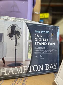 Hampton Bay
16 in. 3 Speed Digital Oscillating Standing Fan with Adjustable Height