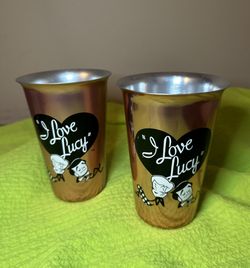 Retro Aluminum "I Love Lucy" Drinking Cups