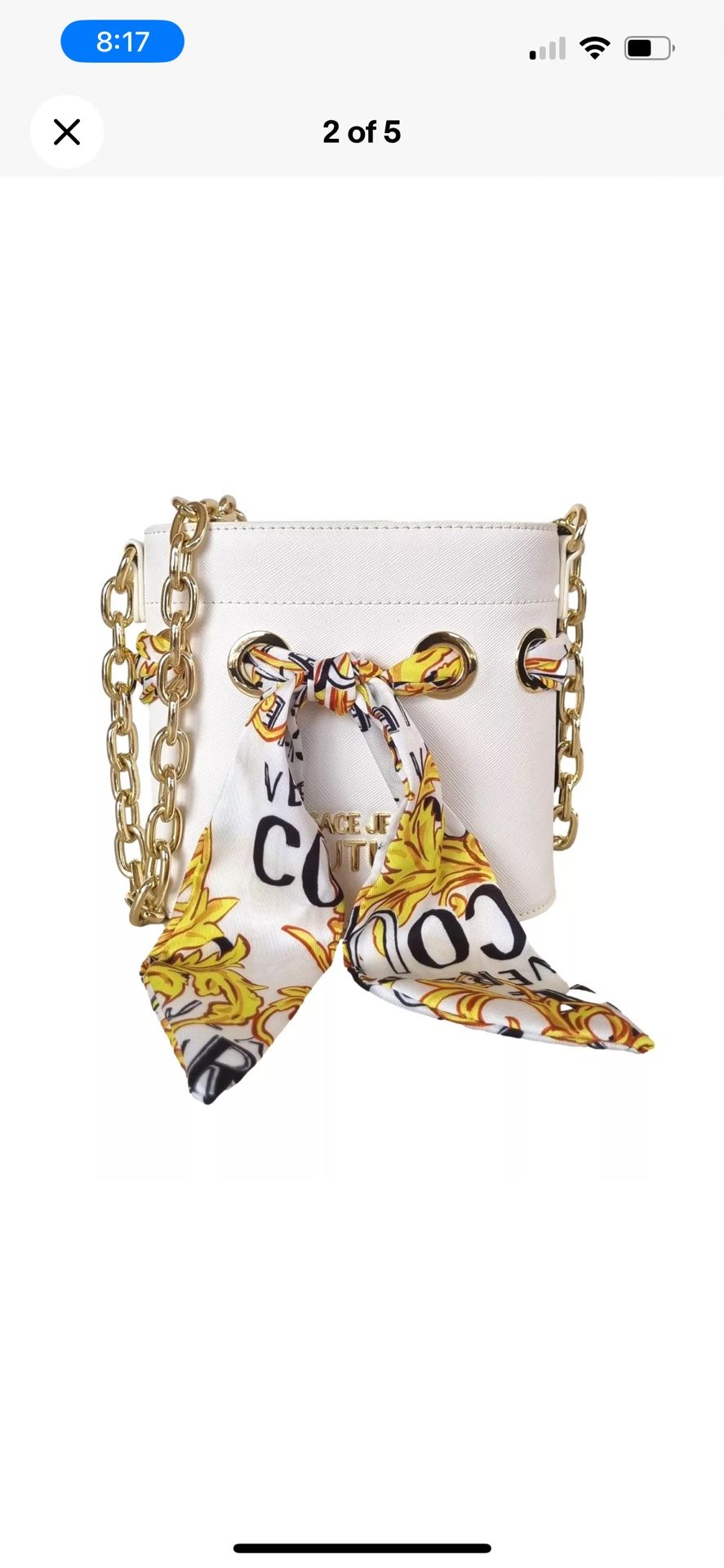 Versace Jeans Couture Bucket Purse W Dust Bag