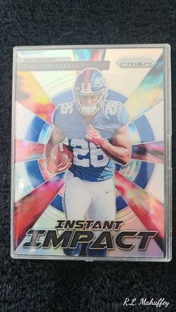 Saquon Barkley ROOKIE Prizm instant impact grade 9.5