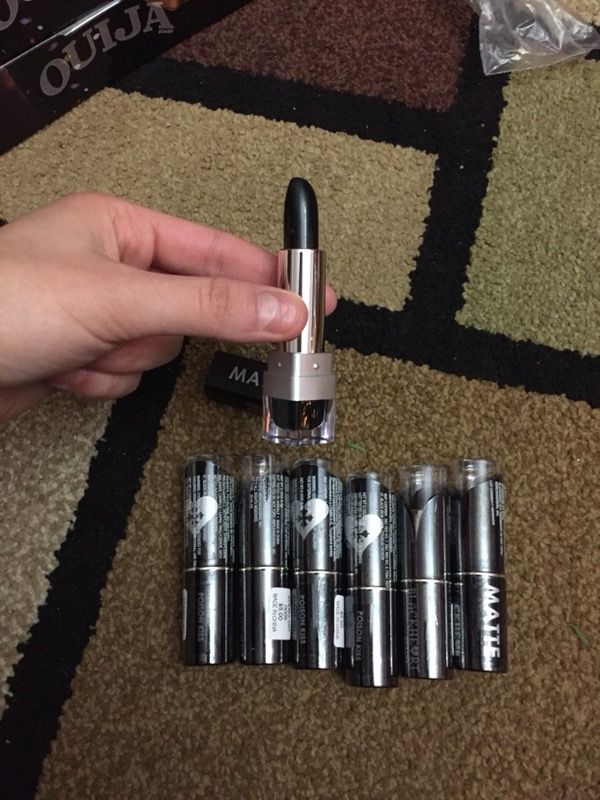 Black matte lipstick