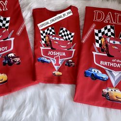 Personalized Carsland Family Birthday Shirts 🥳