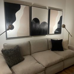 3 Canvases - 2 Standing Lamps