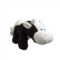 Vintage Russ Berrie Clementine Stuffed Farm Animal Plush 12" Cow White Brown