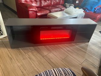 Modern electric fireplace tv stand