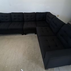 Black Couch - 3 Piece
