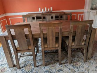 Macy's Canyon 8 Piece Dining Set - Solid Acacia Wood